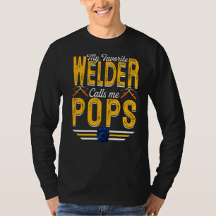 T-shirt Mens My Favori Welder Me Appelle Pops Welding Papa