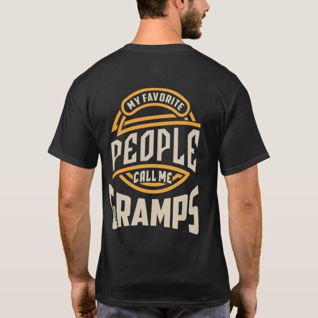 T-shirt Mens My Favoris Gramps Grandpa Cadeau (Dos)