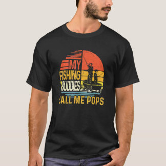 T-shirt Mens My Favorite Fishing Buddies Call Me Pops Fish