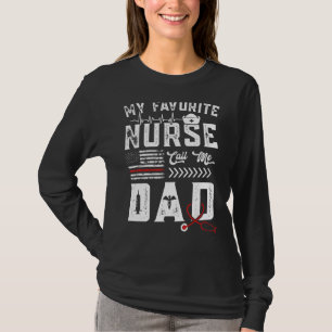 T-shirt Mens My Favorite Nurse M'Appelle Papa Fête des pèr