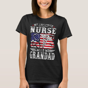 T-shirt Mens My Favorite Nurse Me Appelle Grand Père