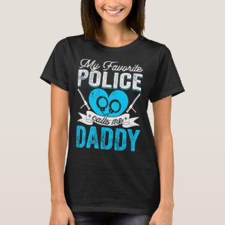 T-shirt Mens My Favorite Police appelle moi papa père's Da