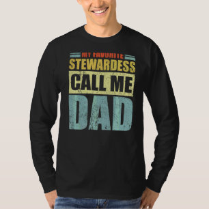 T-shirt Mens My Favorite Stewardess m'appelle Papa Père