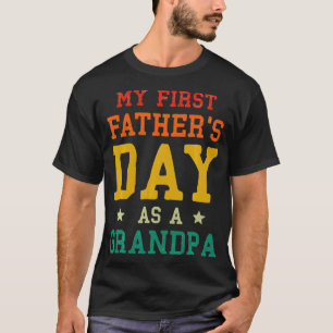T-shirt Mens My First Fête des pères as a Grandpa Est 2021