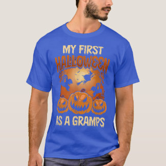T-shirt Mens My First Halloween As A Gramps Grandfather Fa