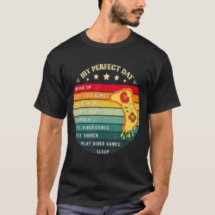T-shirt Mens My Perfect Day Video Games Jeu