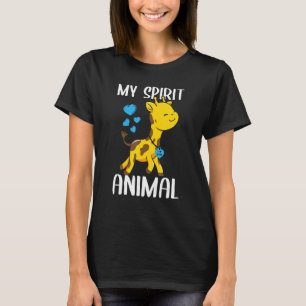 T-shirt Mens My Spirit Animal Giraffe I Love Papa Heart Va