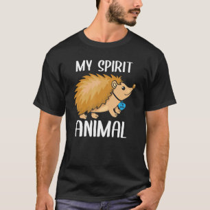 T-shirt Mens My Spirit Animal Hérisson I Love Papa Coeur V
