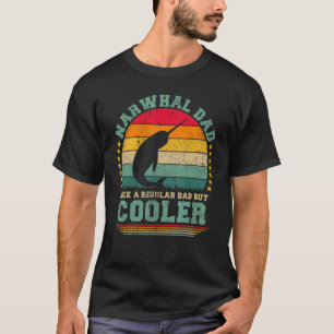 T-shirt Mens Narwhal Papa Comme Un Père Régulier Mais Glac