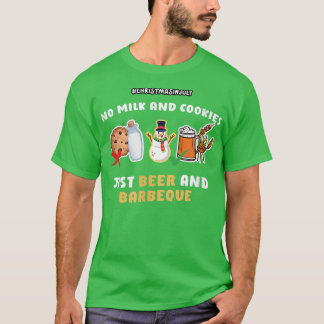 T-shirt Mens Noël En Juillet Pas De Lait Et De Cookies Ne