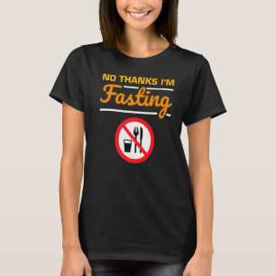 T-shirt Mens Non Merci Je jeûne Jeûner Hea nutritionnel