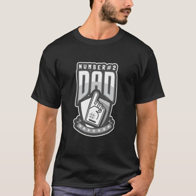 T-shirt Mens Numéro 2 Papa (Devant)
