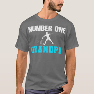 T-shirt Mens Numéro Un Grand-pa Shuttlecock Grand-père Ba