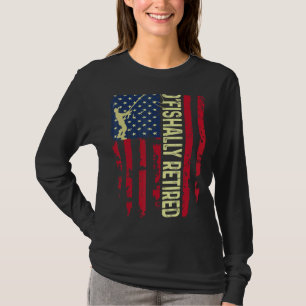 T-shirt Mens O'fish Retraité Papa Usa Patriotique Drapeau