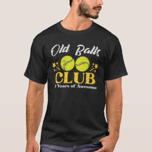 T-shirt Mens Old Balls Club Tennis 50 Ans Magnifique 50E B