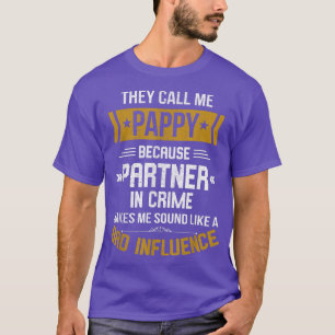 T-shirt Mens On M'Appelle Pappy Parce Que Partenaire Dans