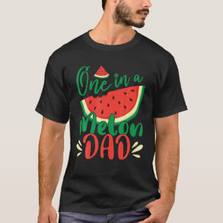 T-shirt Mens One in A Melon Papa Watermelon Anniversaire P