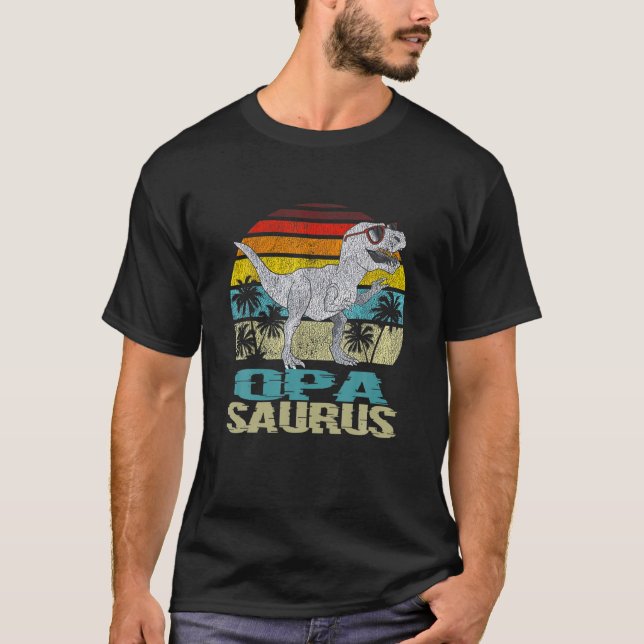 T-shirt Mens Opasaurus T Rex Dinosaur Opa Saurus Famille M (Devant)