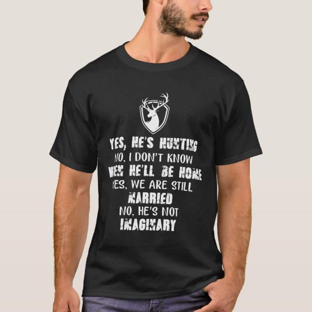 T-shirt Mens Oui Chasse Non Je Ne Sais Pas Quand L'Enfer S (Devant)