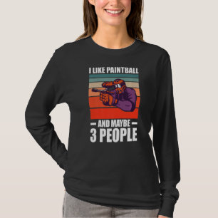 T-shirt Mens Paintballer J'Aime Paintball Et Peut-Être 3 P
