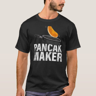 T-shirt Mens Pancake Maker Petit déjeuner Alimentation Pan
