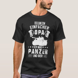 T-shirt Mens Panzer Opa Beer Allemand Forces Armées Tank D