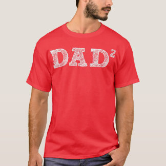 T-shirt Mens Papa2, Deux Enfants, Fête des pères, Père de 