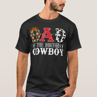 T-shirt Mens Papa 1st Premier jour de Birthday Cowboy West