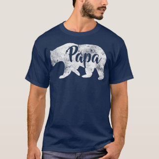 T-shirt Mens Papa Bear  Awesome Camping Father's Tee 