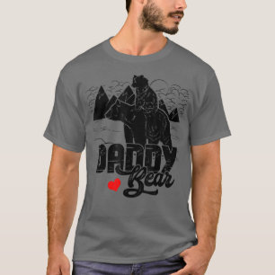 T-shirt Mens Papa Bear Cute Baby Cub Papa Papa A Pops Fath