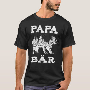 T-shirt Mens Papa Bear Forest Design