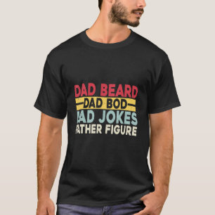 T-shirt Mens Papa Beard Papa Bod Papa Papa Blagues Père Fi