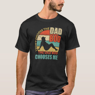 T-shirt Mens Papa Bod Choisit Moi Papa Plaisanterie Retro