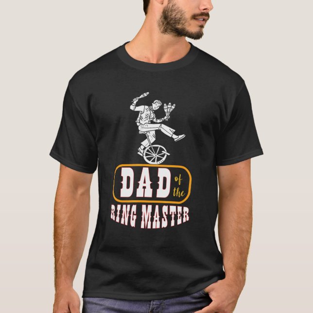 T-shirt Mens Papa De L'Anneau Maître Interprète Unicycle B (Devant)