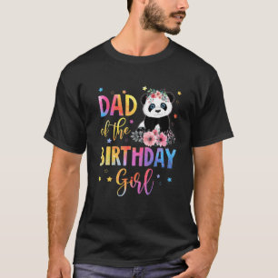T-shirt Mens Papa De L'Anniversaire Fille Panda Ours Mère 