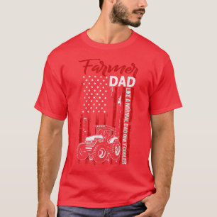 T-shirt Mens Papa fermier Like A Papa Normal Papa Only Coo