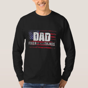 T-shirt Mens Papa Fixer De Toutes Les Choses Mécanique Pap