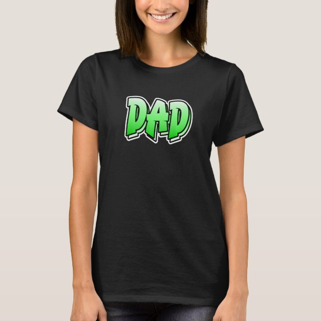 T-shirt Mens Papa Graffiti Style Design Qui Dit Papa 3 (Devant)
