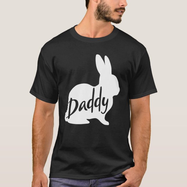 T-shirt Mens Papa Lapin Lapin Père Papa Pâques (Devant)
