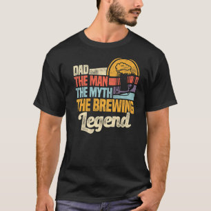 T-shirt Mens Papa L'Homme Le Mythe La Légende Brûlante Mal