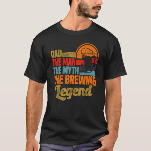 T-shirt Mens Papa L'Homme Le Mythe La Légende Brûlante Mal