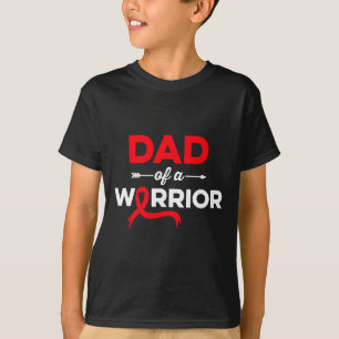 T-shirt Mens Papa Of a Blood Cancer Guerrier Famille Sang 