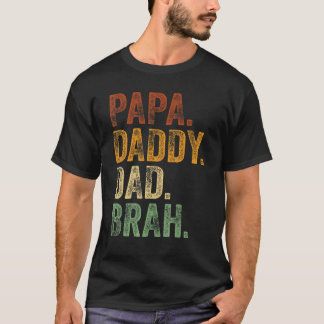 T-shirt Mens Papa Papa Papa Papa Brah Daddy Et Moi Fille P