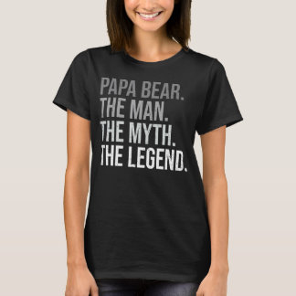 T-shirt Mens Papa Porte L'Homme Le Mythe La Légende Meille