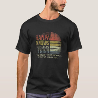 T-shirt Mens Papa sait tout Rétro Noël Grand-père G