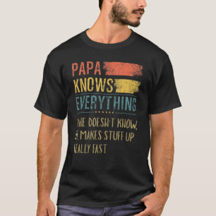 T-shirt Mens Papa Sait Tout S'Il Ne Sait Pas Qu'Il Est Ma