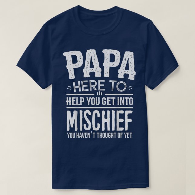 T-shirt Mens Papa Tee  from Grandchildren Funny Grandfathe (Design devant)