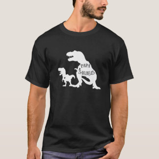 T-shirt Mens Papapsaurus Papa Grandpa Dinosaur Saurus Chri