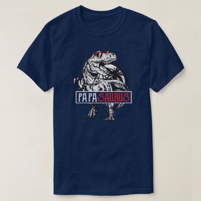 T-shirt Mens Papasaurus T Rex Dinosaur Funny Papa Saurus (Design devant)