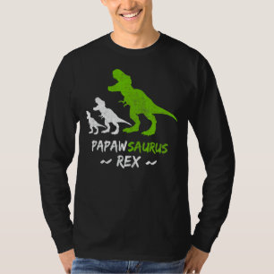 T-shirt Mens Papawsaurus Rex Papaw Saurus Dinosaure